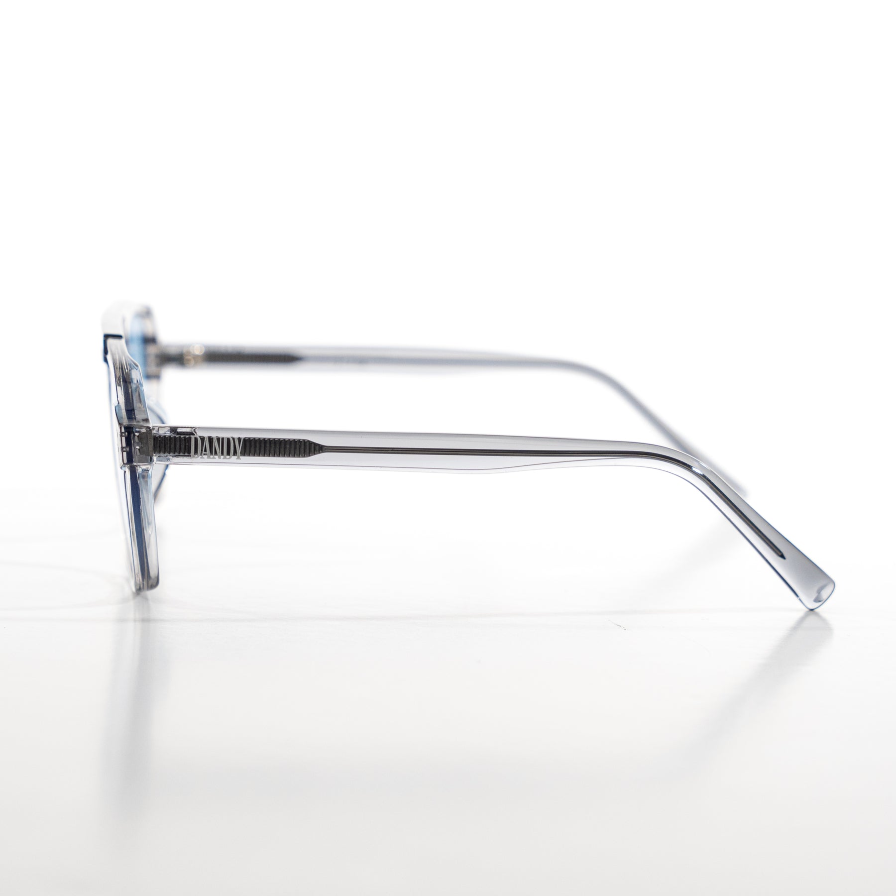 Brille "Toni" - Grauer Rahmen, Blaues Glas - Blue Gradient