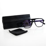 Brille "Toni" - Schwarzer Rahmen, Violettes Glas - Limited Edition