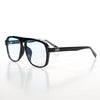 Brille "Toni" - Schwarzer Rahmen, Blaues Glas - Blue Gradient